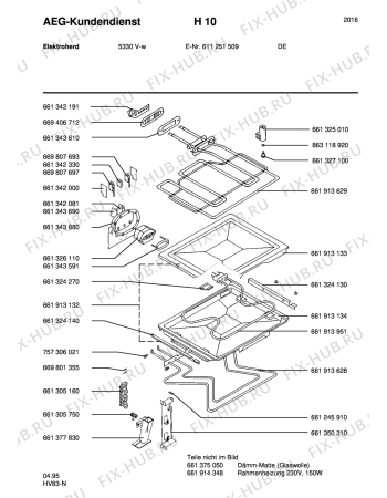 Взрыв-схема плиты (духовки) Aeg 5330V-W - Схема узла Section4